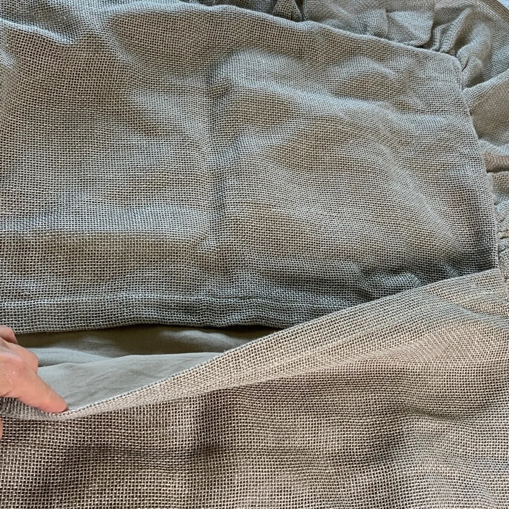 Pine Cone Hill Linen 26” Euro sham with Ruffle